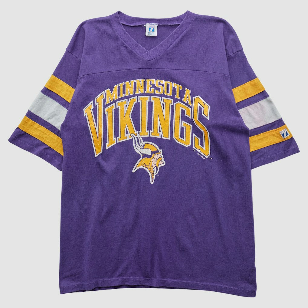 Minnesota Vikings Logo 7 90s T-shirt Purple Vintage