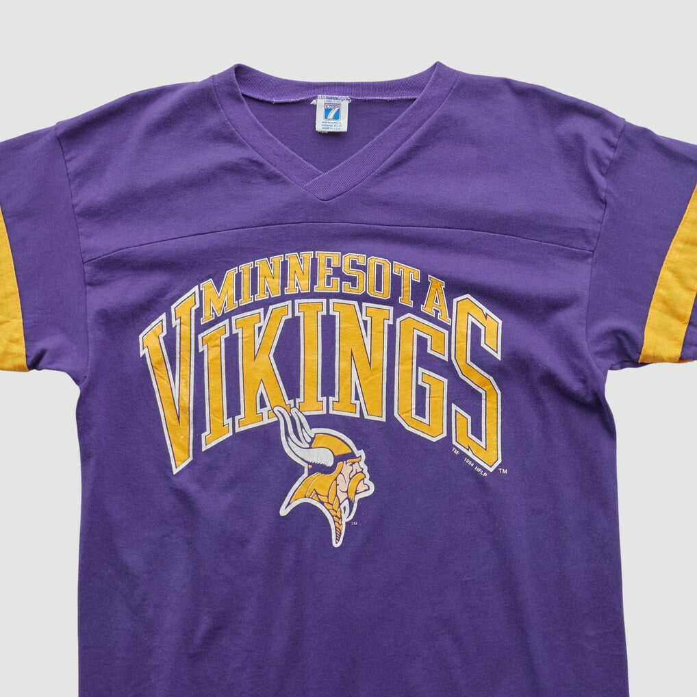 Minnesota Vikings Logo 7 90s T-shirt Purple Vintage