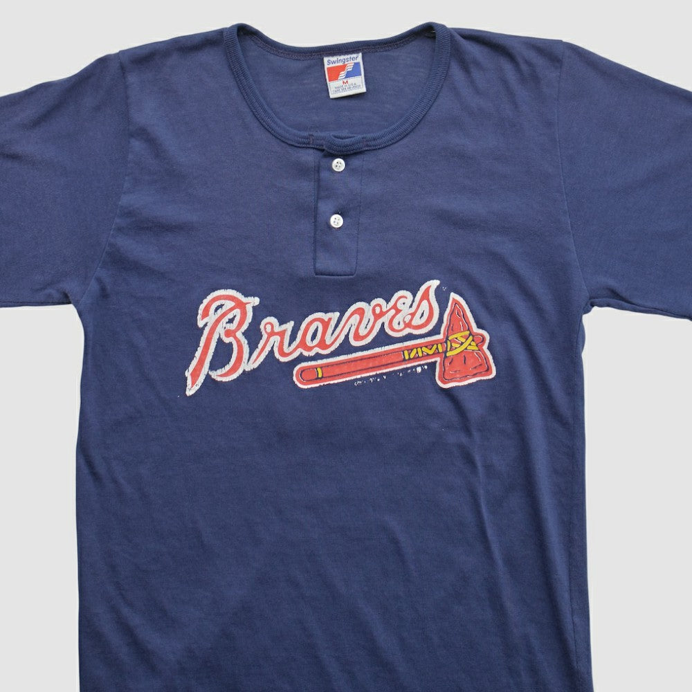 Atlanta Braves Swingster 90s T-shirt - Navy - S by Fanatics Real Vintage T-shirts