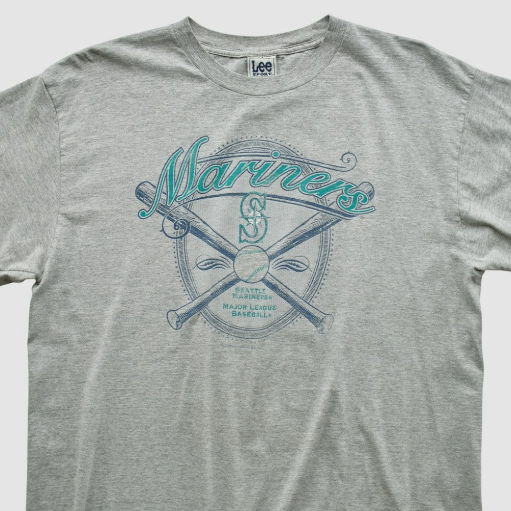 Seattle Mariners Lee Apparel 2001 T-shirt - Heather Gray - L by Fanatics Real Vintage T-shirts