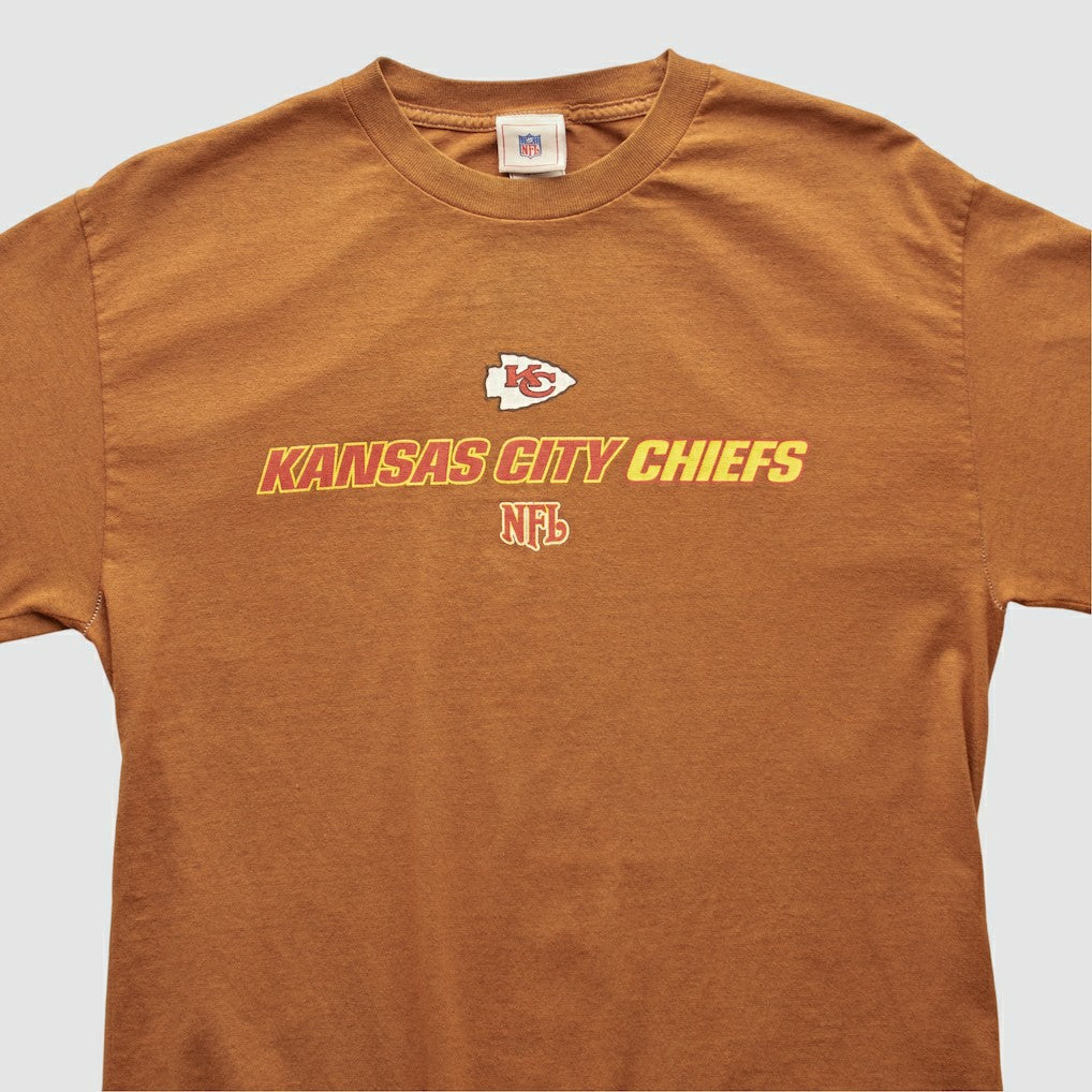 Kansas City Chiefs NFL 2000s Long Sleeve T-shirt Brown Vintage