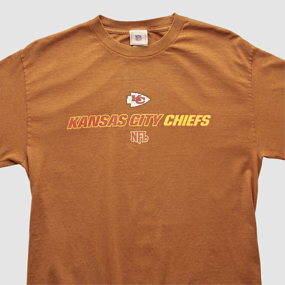 Kansas City Chiefs NFL 2000s Long Sleeve T-shirt Brown Vintage