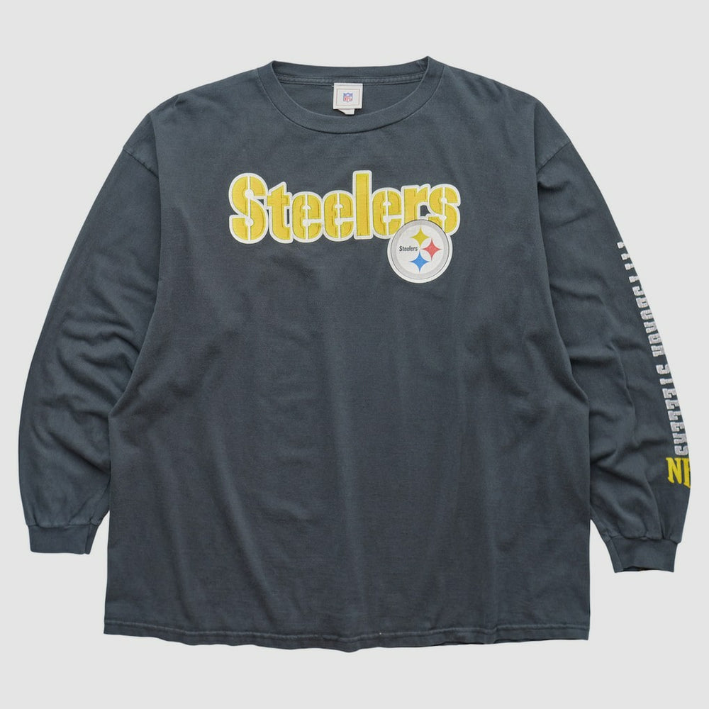 Pittsburgh Steelers NFL 2000s Long Sleeve T-shirt Charcoal Vintage