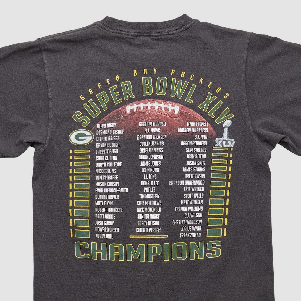 Green Bay Packers Reebok 2011 T-shirt Black Vintage