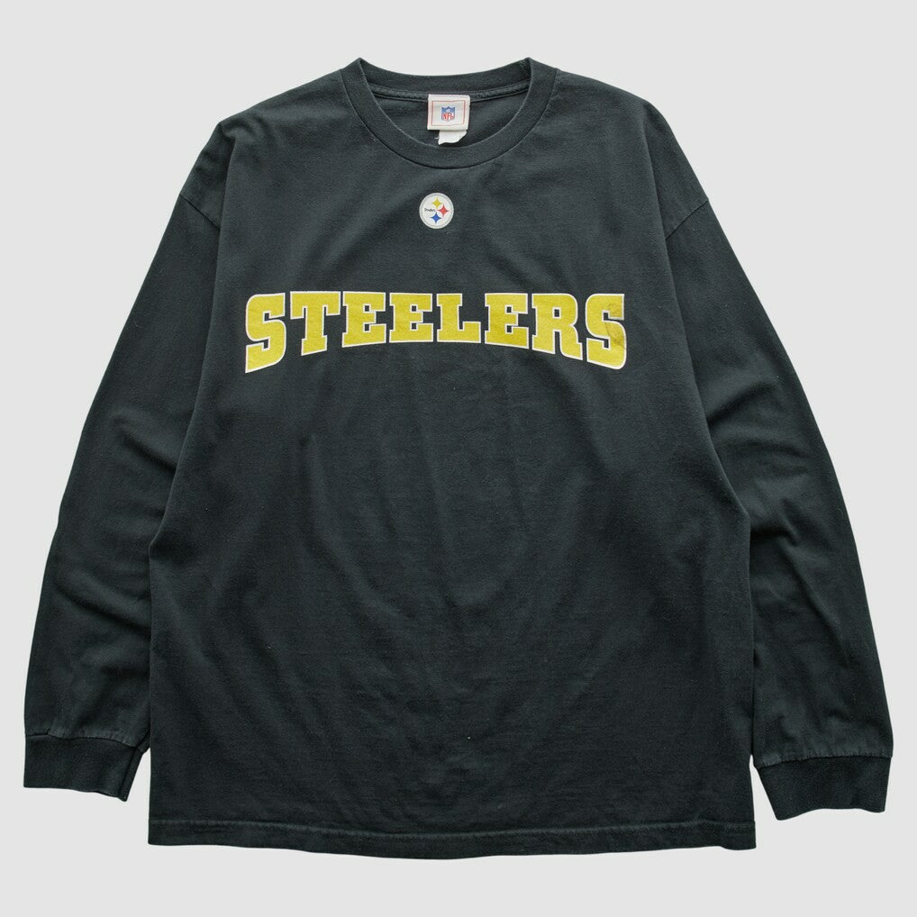 Pittsburgh Steelers NFL 2000s Long Sleeve T-shirt Black Vintage