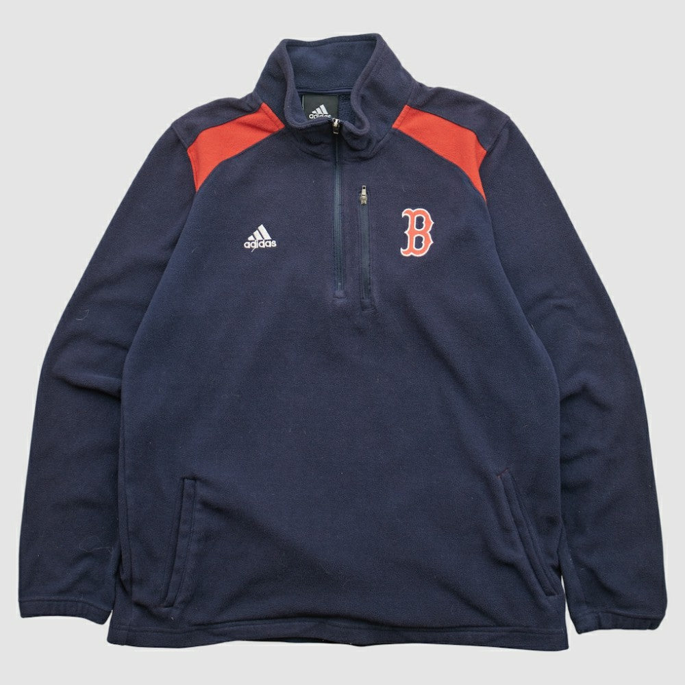Boston Red Sox Adidas 2010s 1/4 Zip Sweatshirt - Navy - XS by Fanatics Real Vintage Sweatshirts
