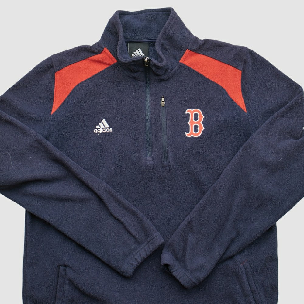 Boston Red Sox Adidas 2010s 1/4 Zip Sweatshirt - Navy - XS by Fanatics Real Vintage Sweatshirts
