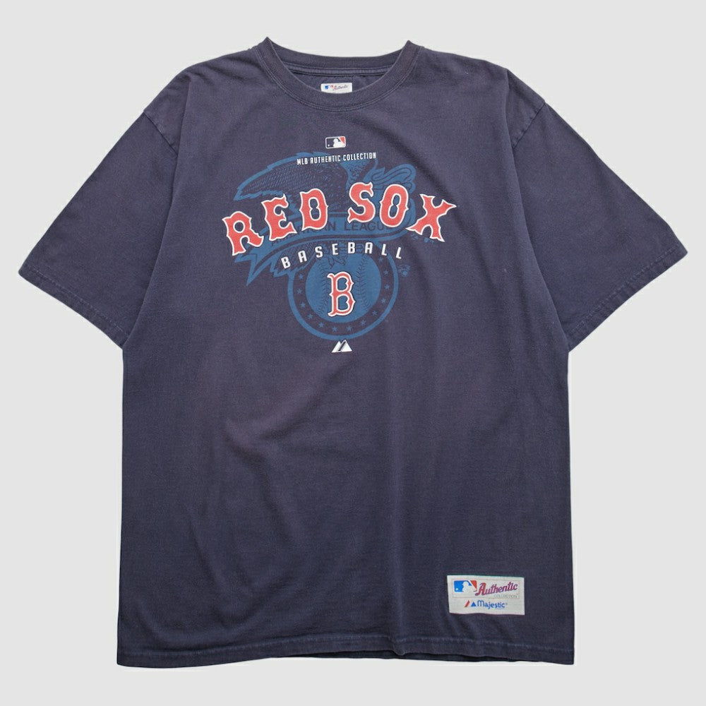 Boston Red Sox Majestic 2000s T-shirt - Navy - 2XL by Fanatics Real Vintage T-shirts