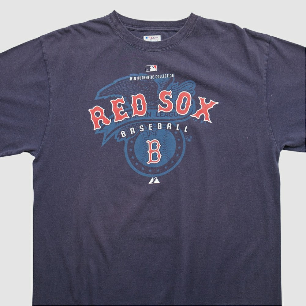 Boston Red Sox Majestic 2000s T-shirt - Navy - 2XL by Fanatics Real Vintage T-shirts