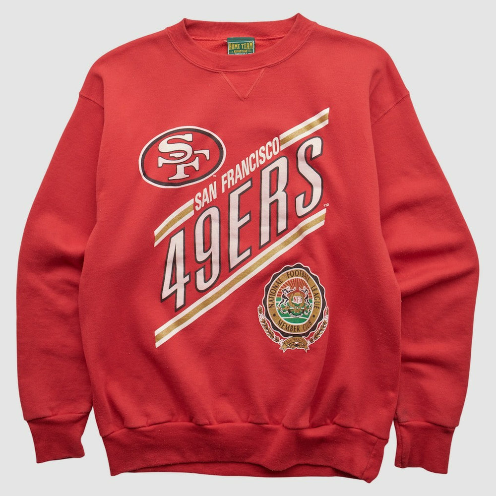 San Francisco 49ers Home Team Advantage 90s Pullover Sweatshirt Red Vintage