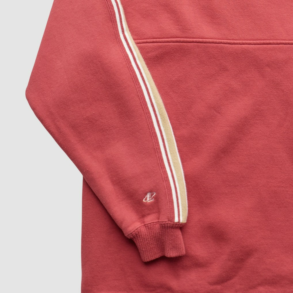 San Francisco 49ers NFL 2000s 1/4 Zip Sweatshirt Red Vintage
