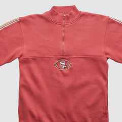 San Francisco 49ers NFL 2000s 1/4 Zip Sweatshirt Red Vintage