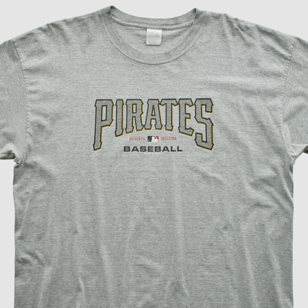 Pittsburgh Pirates Majestic 2003 T-shirt - Heather Gray - 3XL by Fanatics Real Vintage T-shirts