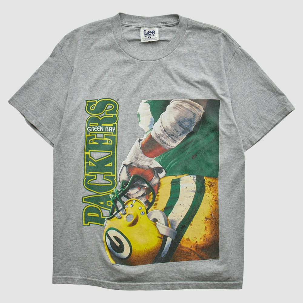 Green Bay Packers Lee Apparel 90s T-shirt Heather Gray Vintage