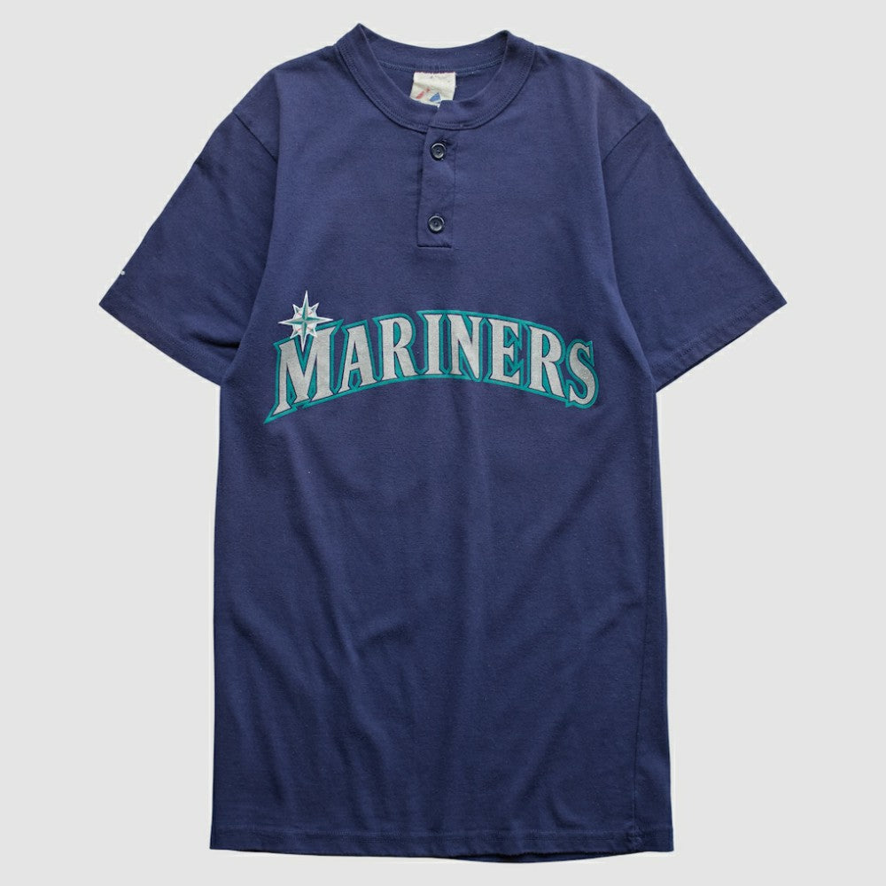 Seattle Mariners Majestic 2000s T-shirt - Navy - S by Fanatics Real Vintage T-shirts