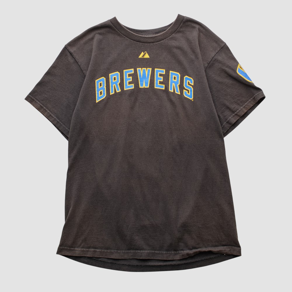Milwaukee Brewers Majestic 2000s T-shirt - Black - S by Fanatics Real Vintage T-shirts