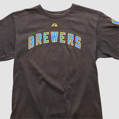 Milwaukee Brewers Majestic 2000s T-shirt - Black - S by Fanatics Real Vintage T-shirts