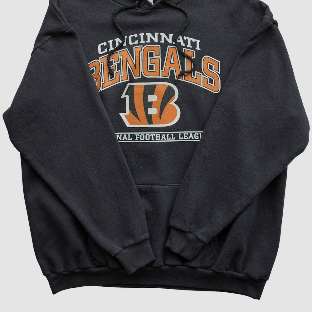 Cincinnati Bengals NFL 2010s Hooded Pullover Sweatshirt Black Vintage