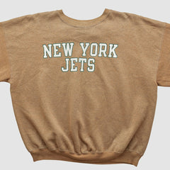 New York Jets Champion 2000s Pullover Sweatshirt Tan Vintage