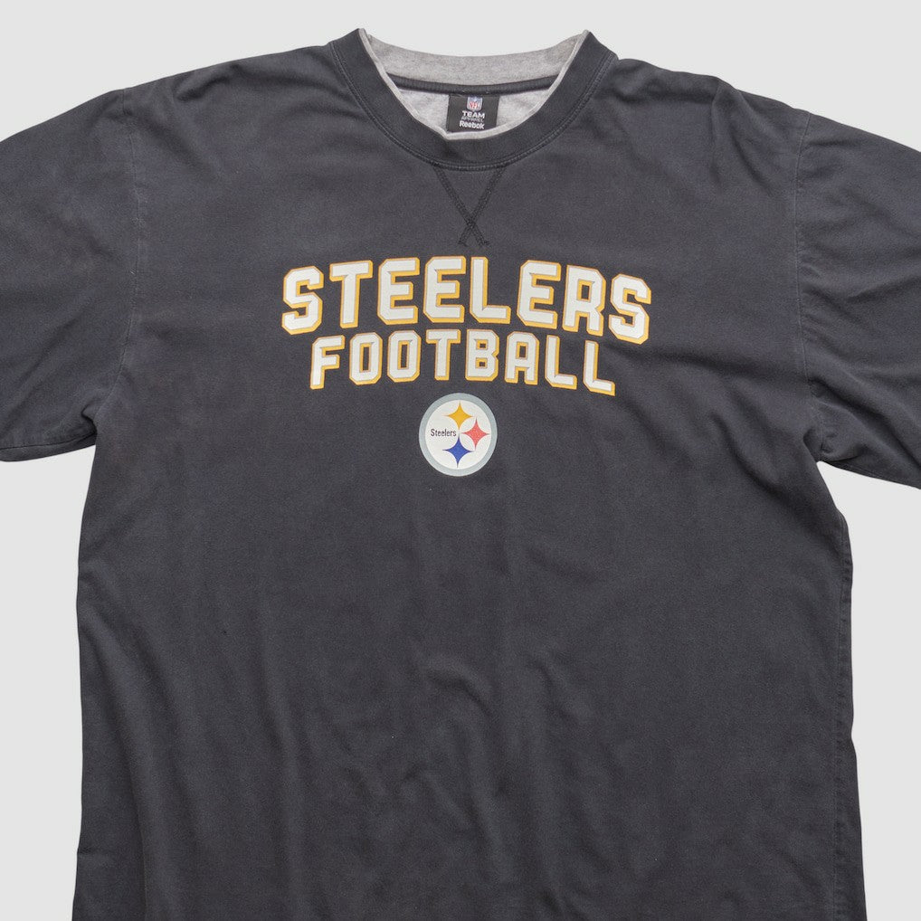 Pittsburgh Steelers Reebok 2010s Long Sleeve T-shirt Black Vintage