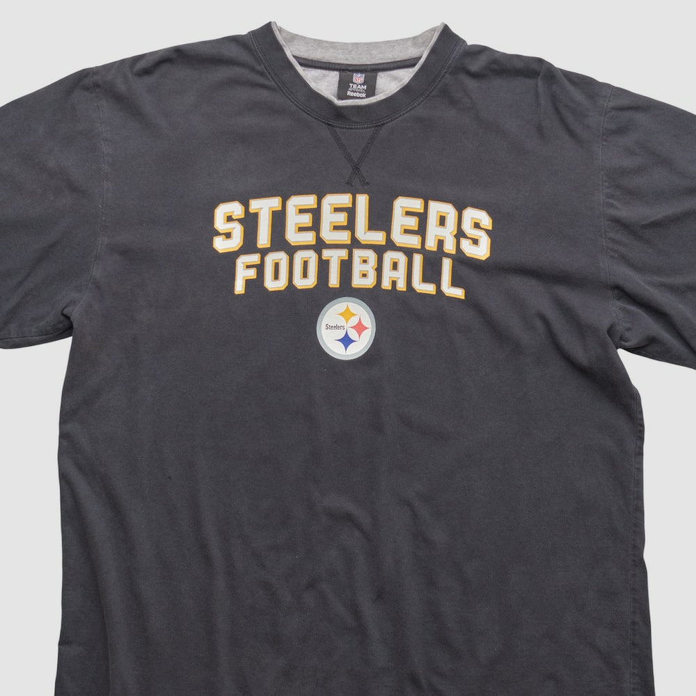 Pittsburgh Steelers Reebok 2010s Long Sleeve T-shirt Black Vintage