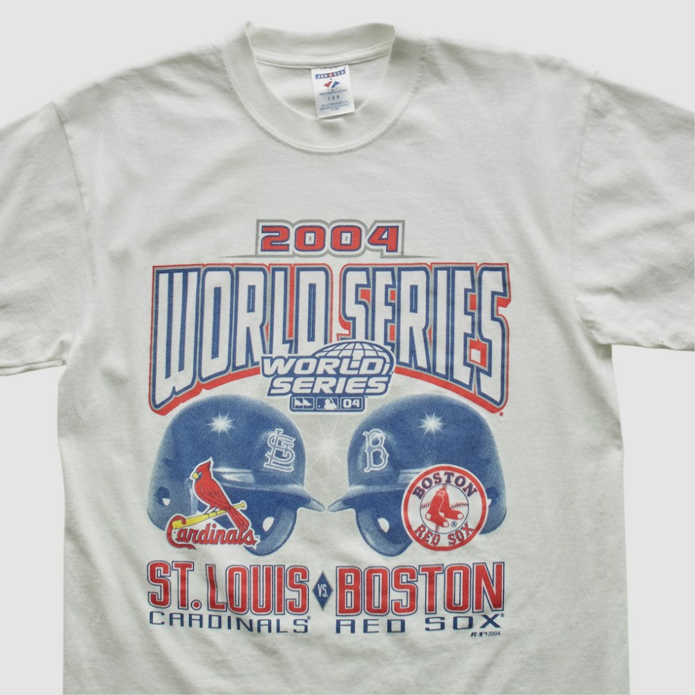 MLB World Series Jerzees 2004 T-shirt - White - M by Fanatics Real Vintage T-shirts