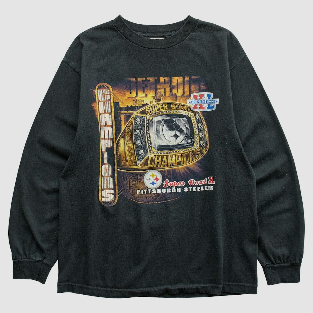 Pittsburgh Steelers Alstyle 2006 Long Sleeve T-shirt Black Vintage