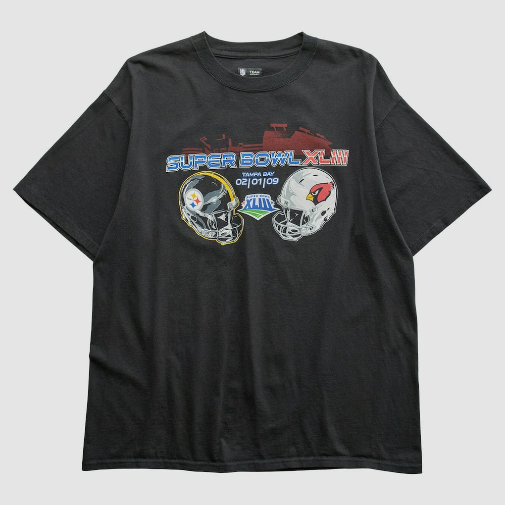 Superbowl XLIII NFL 2009 T-shirt Black Vintage