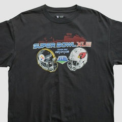 Superbowl XLIII NFL 2009 T-shirt Black Vintage