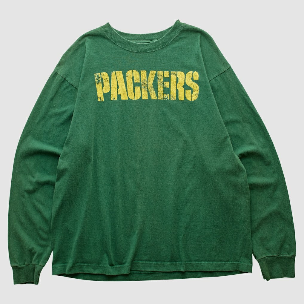 Green Bay Packers Reebok 2000s Long Sleeve T-shirt Green Vintage