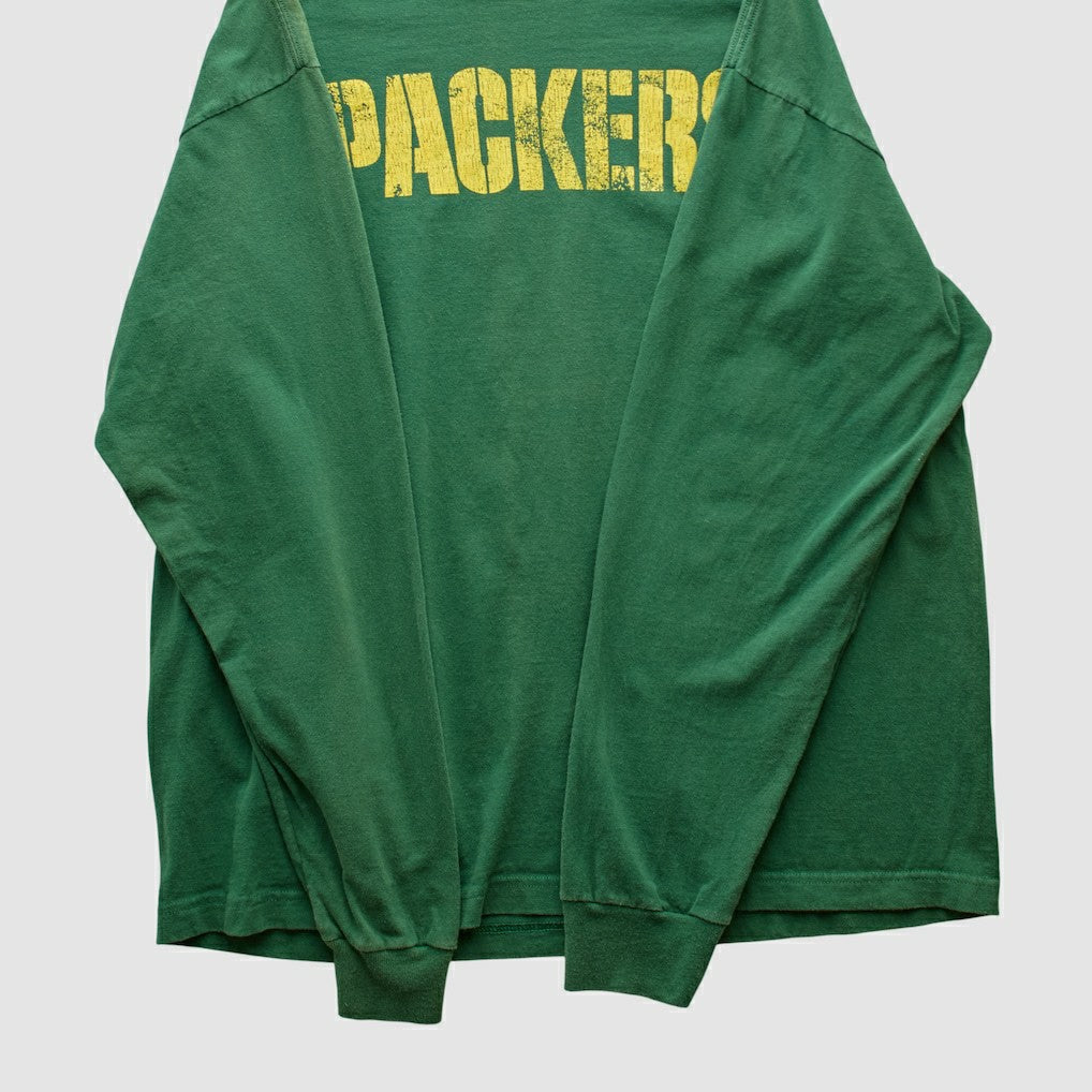 Green Bay Packers Reebok 2000s Long Sleeve T-shirt Green Vintage