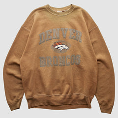 Denver Broncos Pro Player 90s Pullover Sweatshirt Tan Vintage