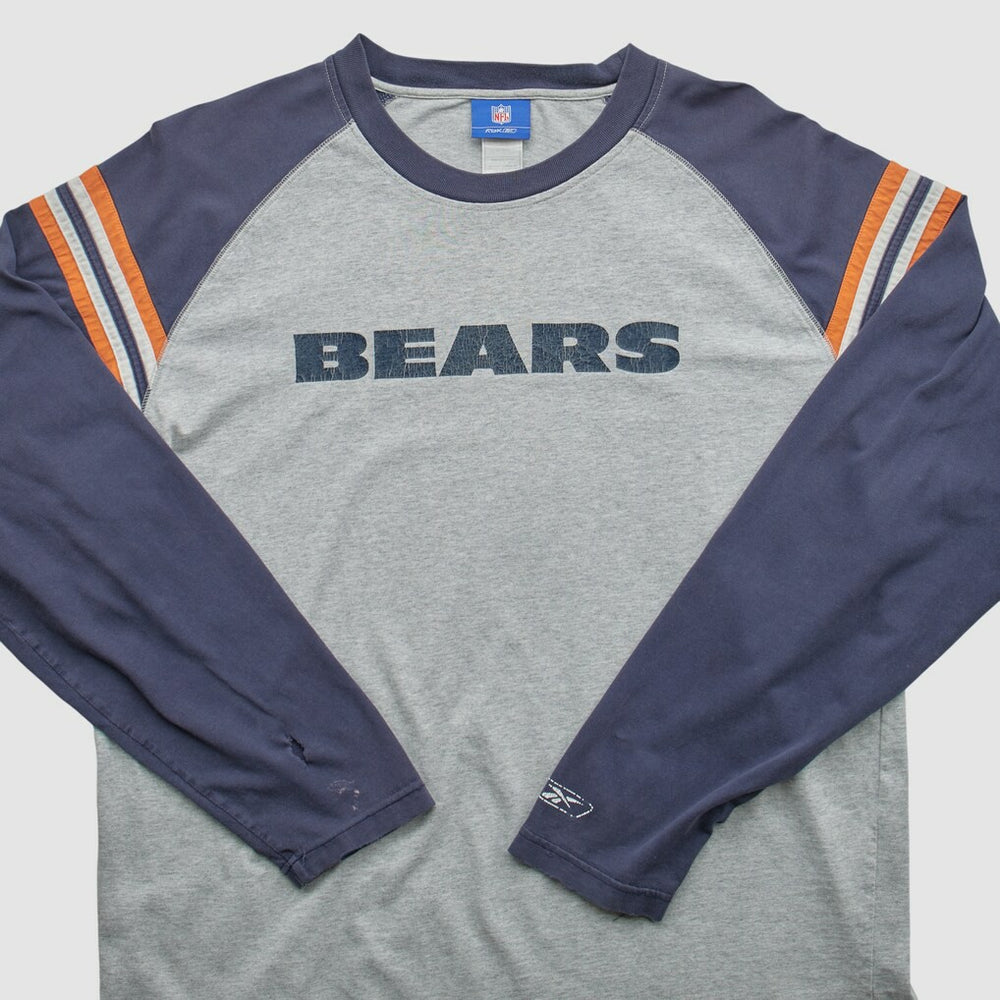 Chicago Bears NFL 2000s Long Sleeve T-shirt Heather Gray Vintage