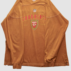 Kansas City Chiefs NFL 2000s Pullover Sweatshirt Brown Vintage