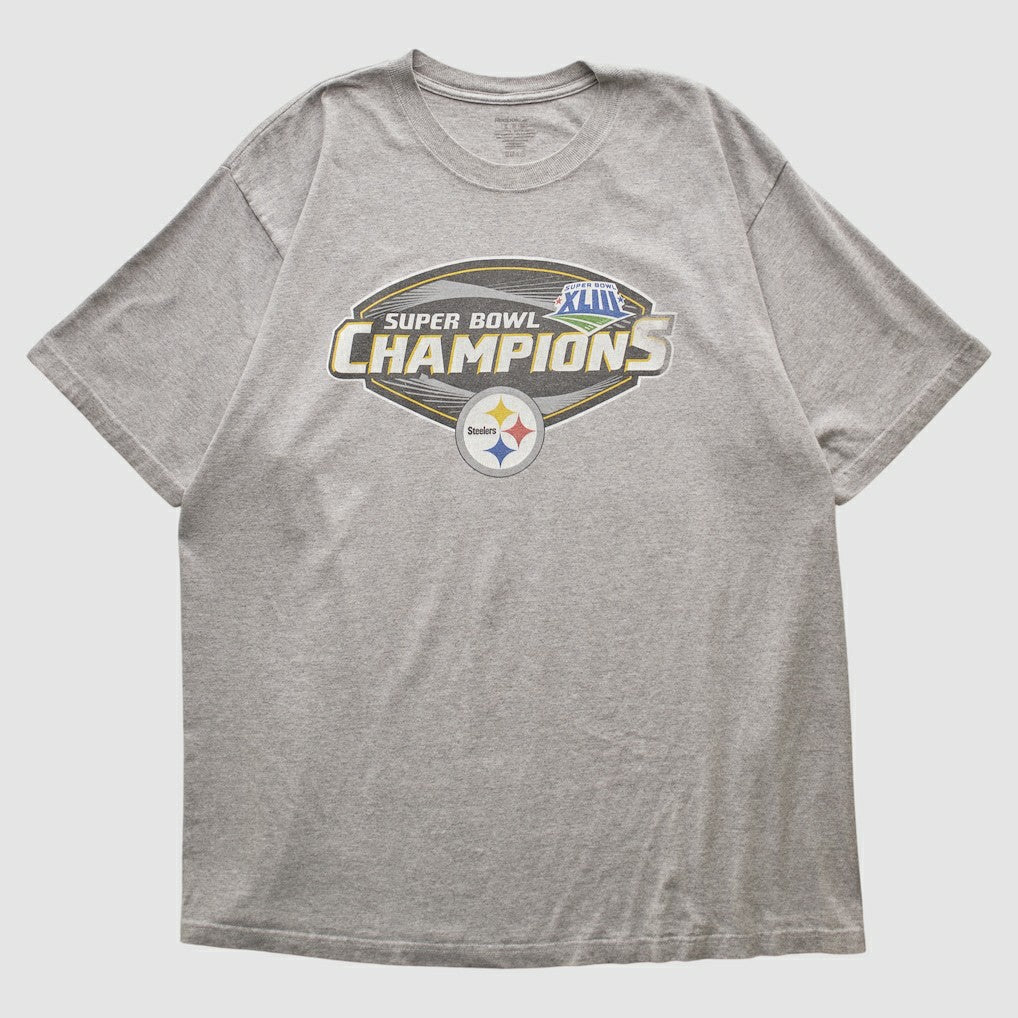 Pittsburgh Steelers Reebok 2009 T-shirt Heather Gray Vintage