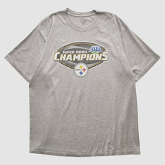 Pittsburgh Steelers Reebok 2009 T-shirt Heather Gray Vintage