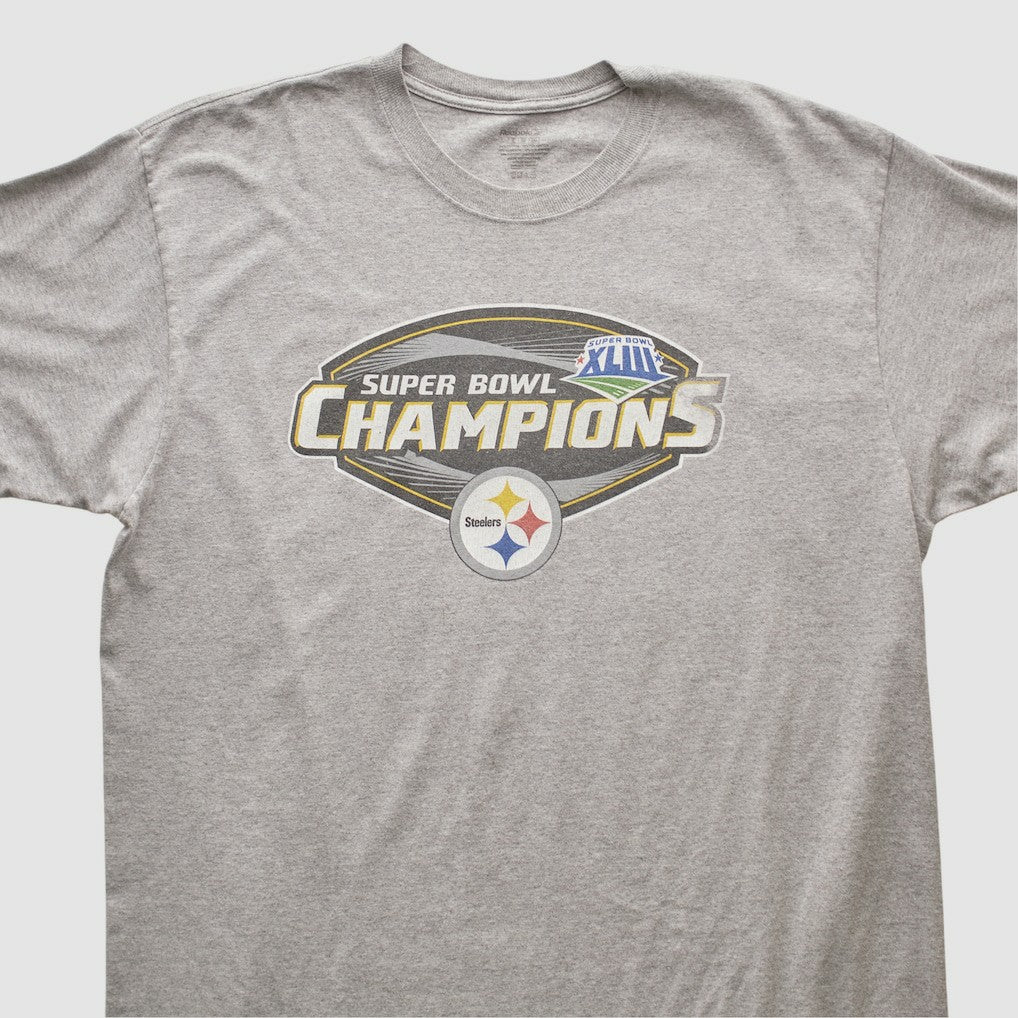 Pittsburgh Steelers Reebok 2009 T-shirt Heather Gray Vintage