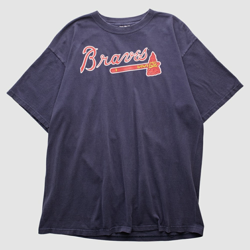 Atlanta Braves Majestic 2000s T-shirt - Navy - 2XL by Fanatics Real Vintage T-shirts