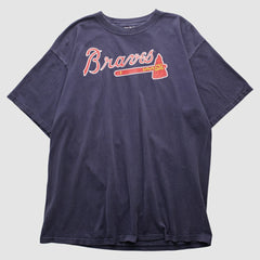 Atlanta Braves Majestic 2000s T-shirt - Navy - 2XL by Fanatics Real Vintage T-shirts