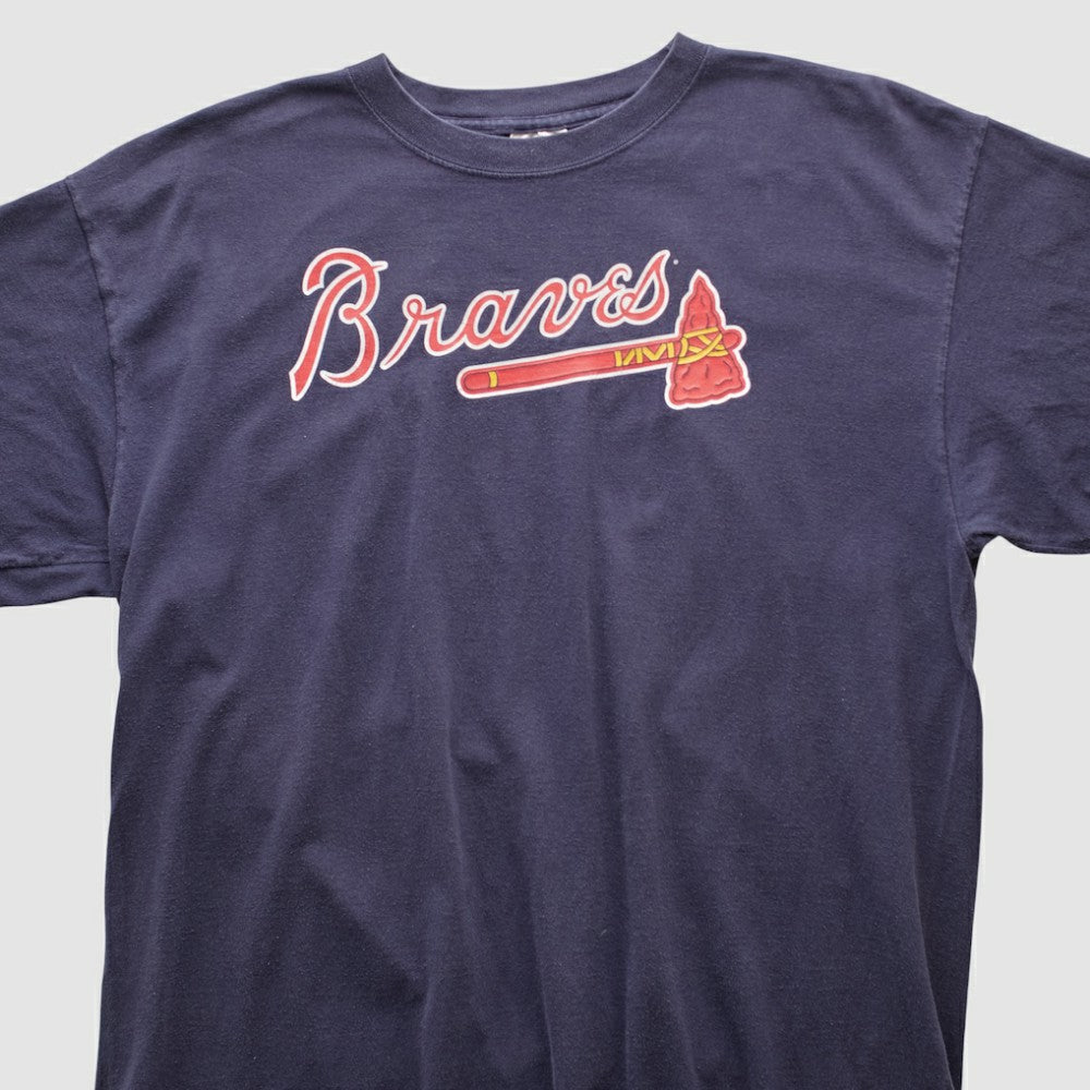 Atlanta Braves Majestic 2000s T-shirt - Navy - 2XL by Fanatics Real Vintage T-shirts