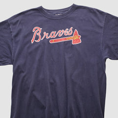 Atlanta Braves Majestic 2000s T-shirt - Navy - 2XL by Fanatics Real Vintage T-shirts