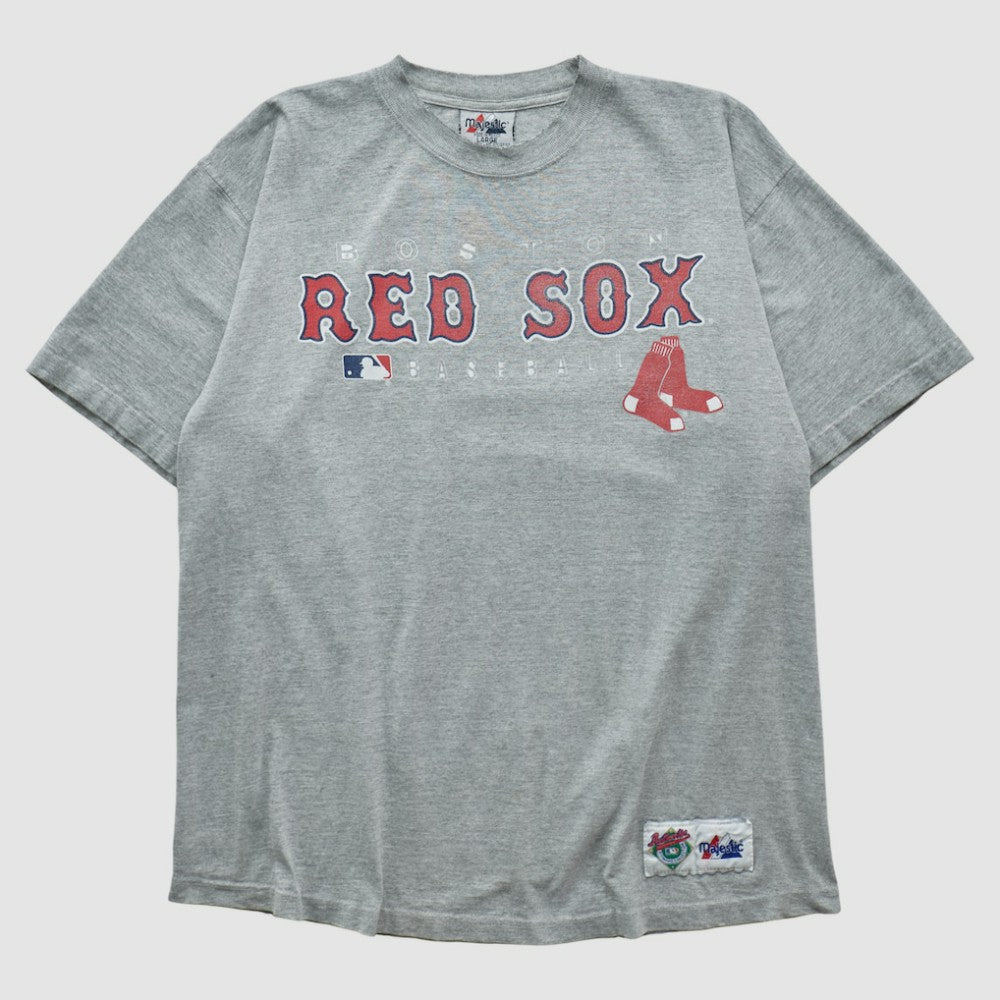 Boston Red Sox Majestic 2000s T-shirt - Gray - M by Fanatics Real Vintage T-shirts