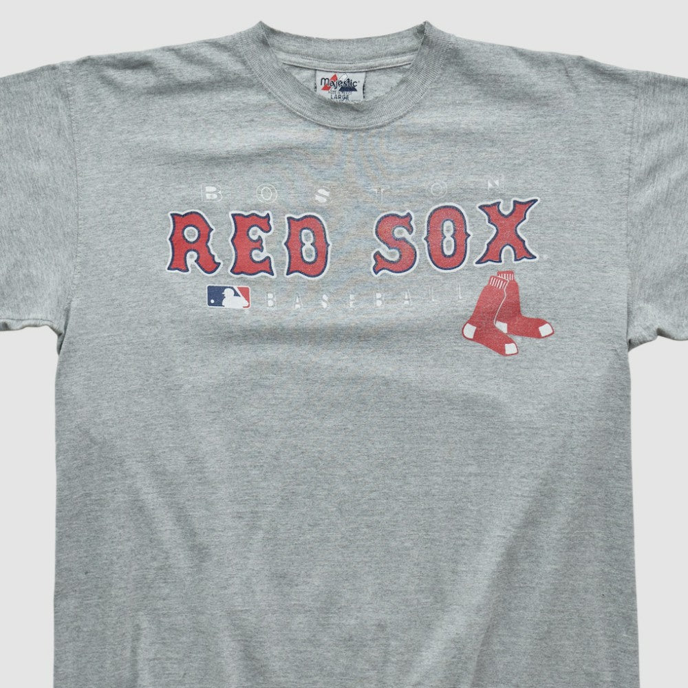 Boston Red Sox Majestic 2000s T-shirt - Gray - M by Fanatics Real Vintage T-shirts