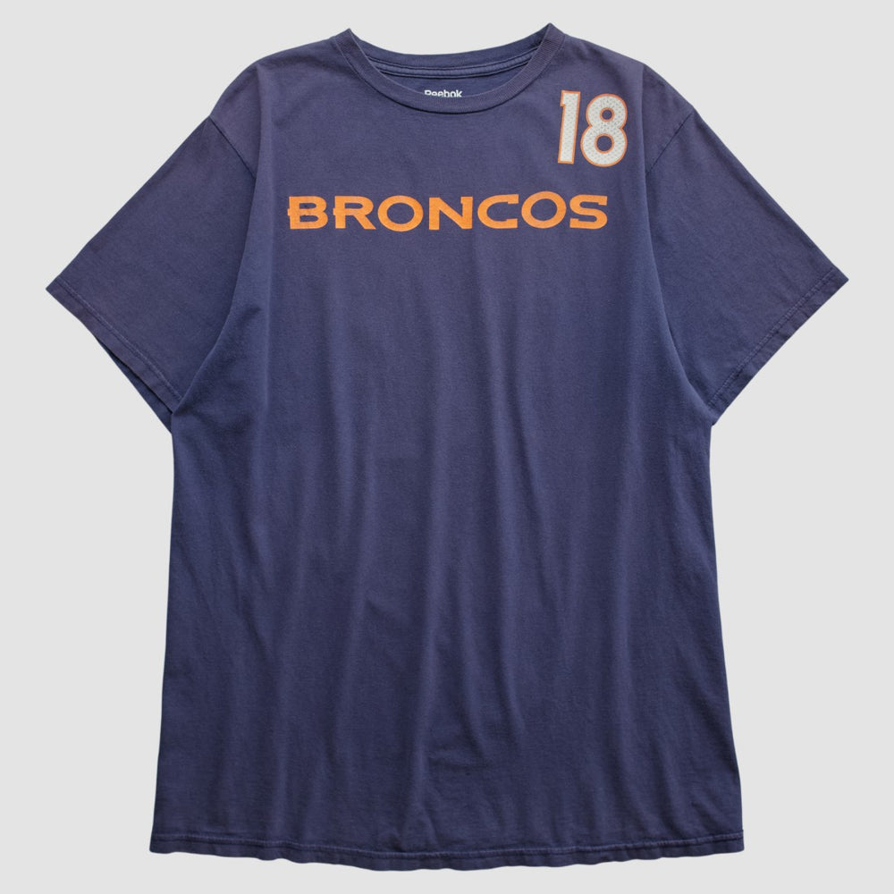 Denver Broncos Reebok 2010s T-shirt Navy Vintage