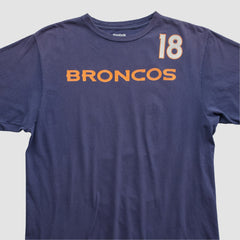 Denver Broncos Reebok 2010s T-shirt Navy Vintage