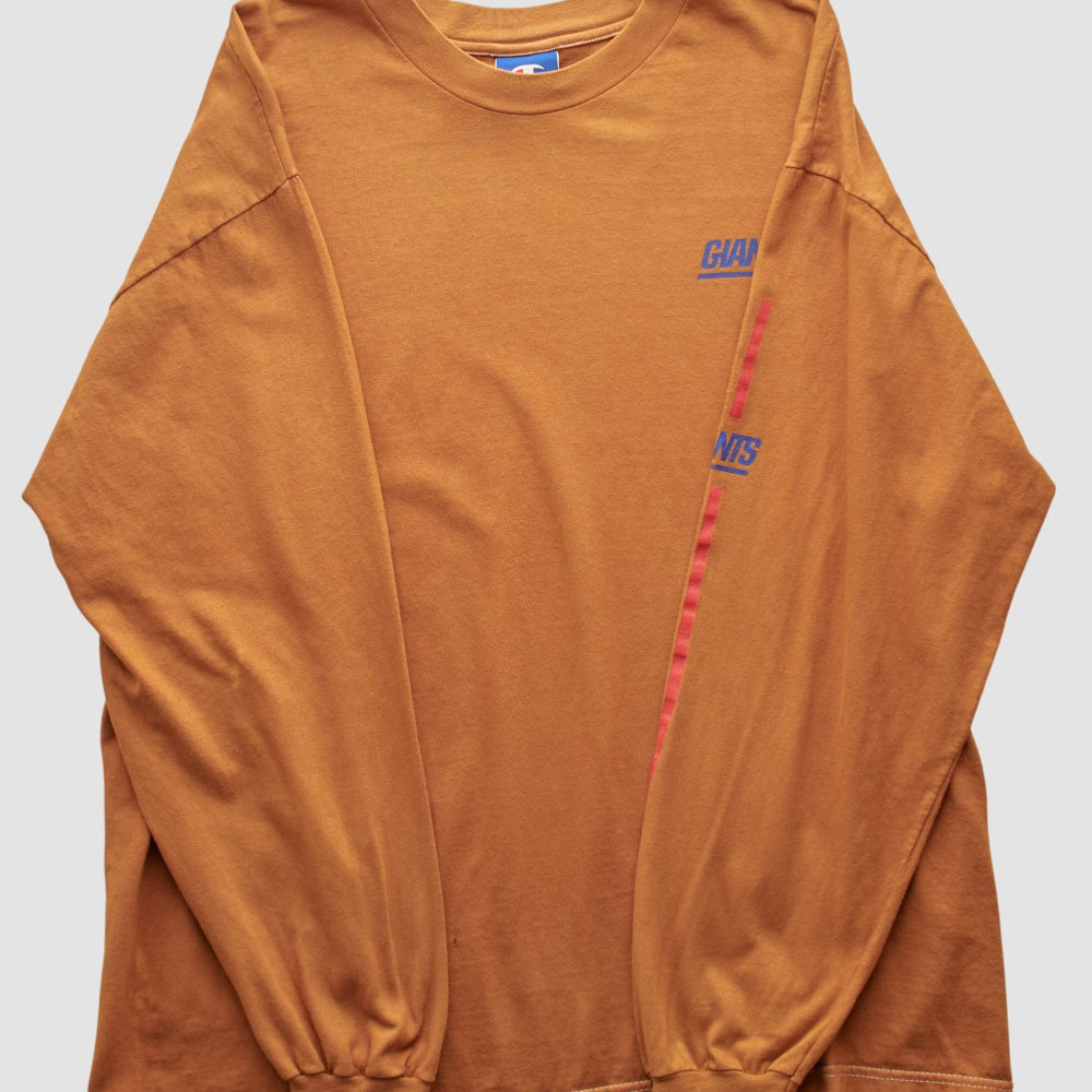 New York Giants Champion 2000s Long Sleeve T-shirt Orange Vintage