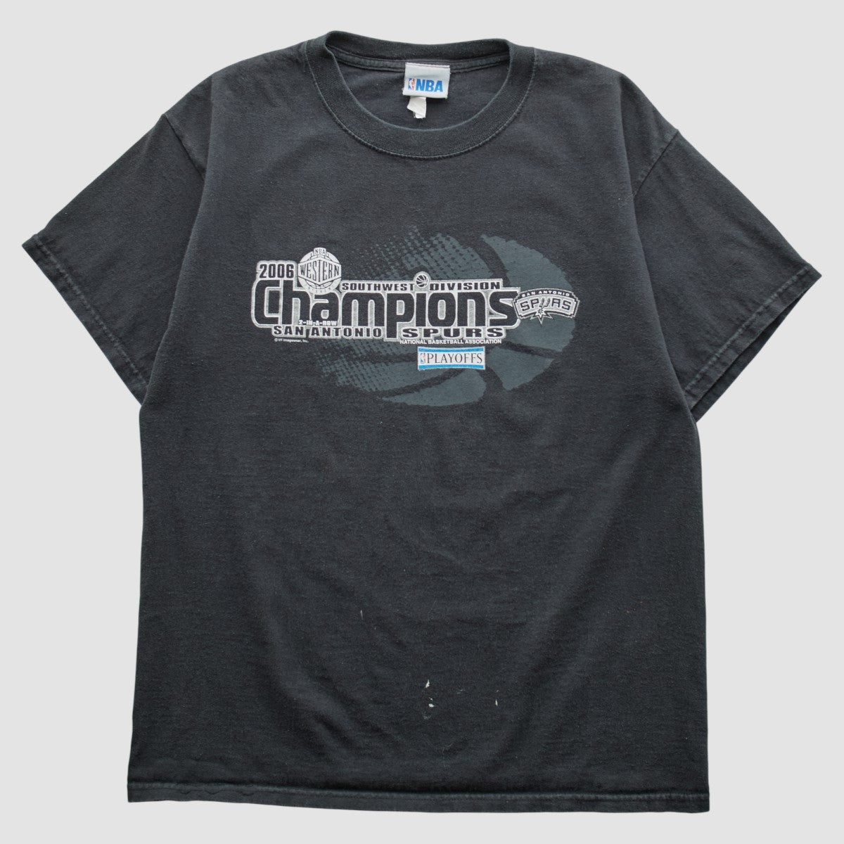 San Antonio Spurs NBA 2006 T-shirt Black Vintage