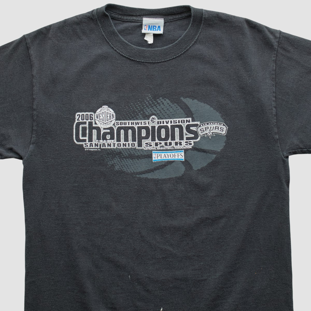 San Antonio Spurs NBA 2006 T-shirt Black Vintage
