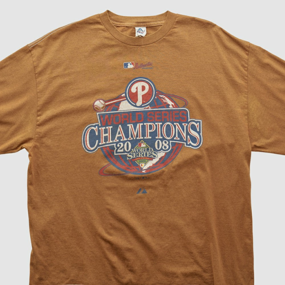 Philadelphia Phillies Alstyle 2008 Long Sleeve T-shirt - Tan - 2XL by Fanatics Real Vintage T-shirts