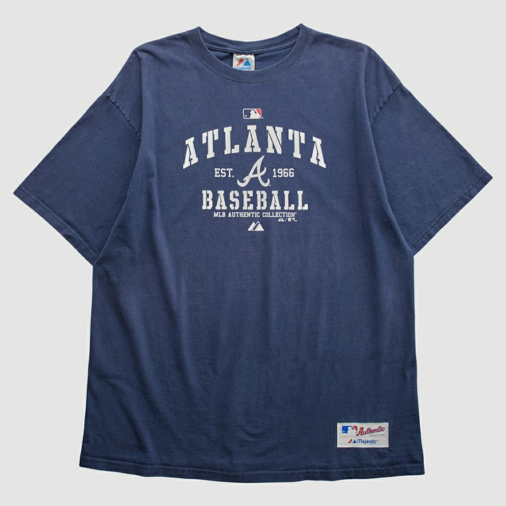 Atlanta Braves Majestic 2010 T-shirt - Navy - 2XL by Fanatics Real Vintage T-shirts